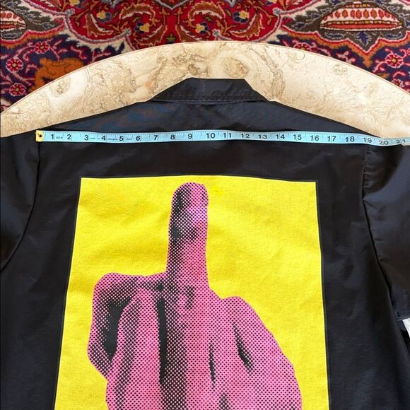 PLEASURES HARDCORE FREEDOM COACH BLACK NYLON JACKET - Picture 11 of 15